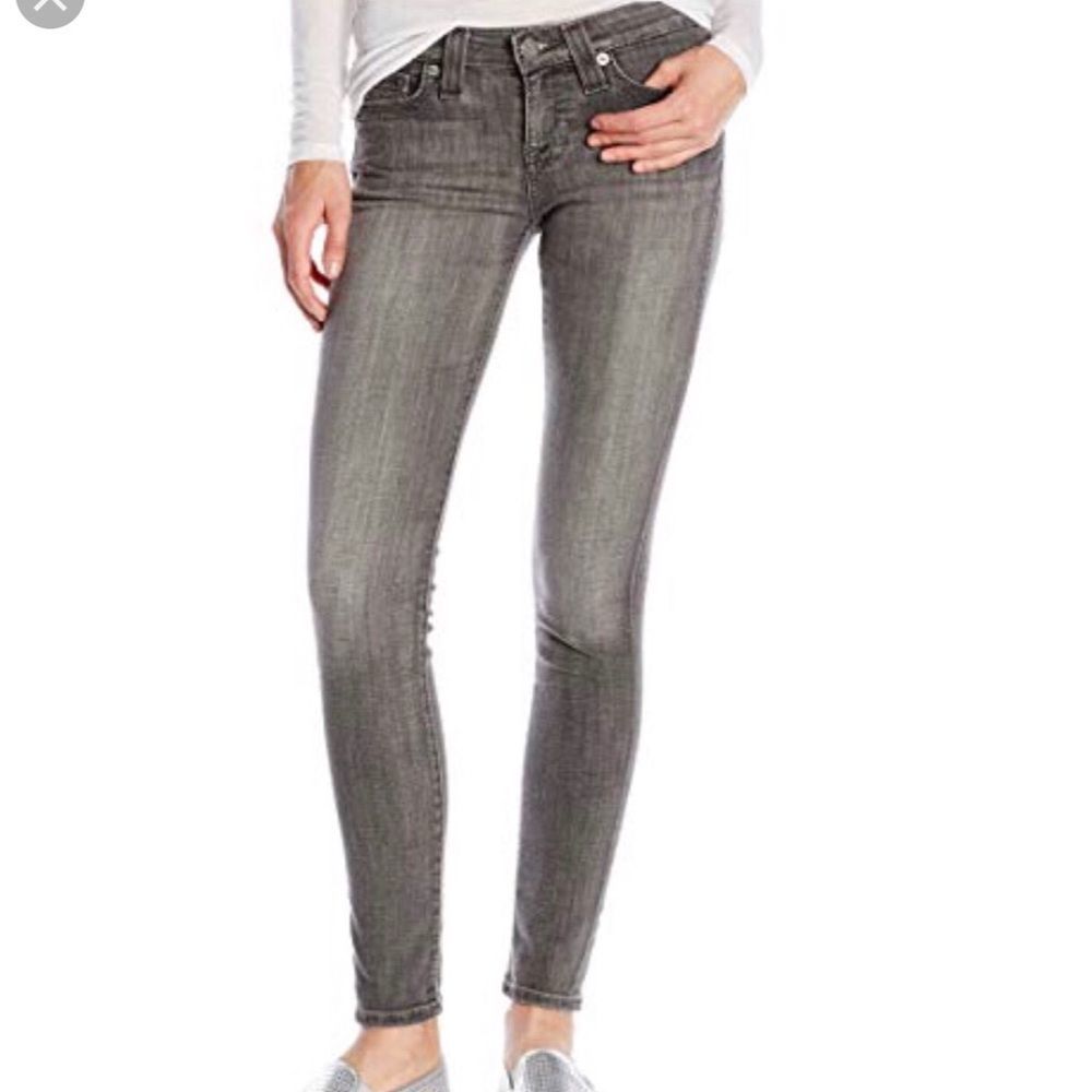 Big Star Vintage Grey Mid Rise Alex Skinny Jeans